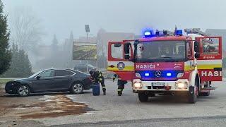 LIPT. TRNOVEC - NEBEZPEČNE  PRERAZENÁ NÁDRŽ AUTA!!!