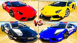 Lamborghini Aventador vs Reventon vs Police Reventon vs Police Aventador -GTA 5 Which lambo is best?