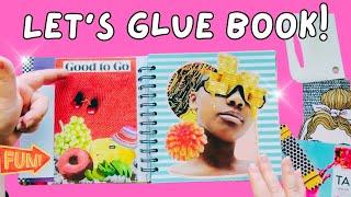 Random Glue Book️🩷Cinch Bound #gluebook using Scrapbook Paper