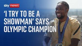 'I try to be a showman' says 100m Olympic champion Noah Lyles