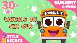 Wheels On The Bus + more Car Songs | Little Mascots Nursery Rhymes & Kids Songs