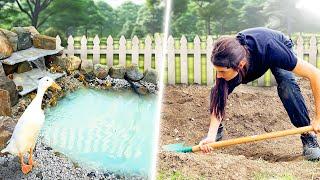 Je CONSTRUIS une CASCADE dans le jardin (un paradis pour mes canards !)