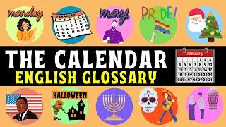 Learn the Calendar in English | Vocabulary | Days | Months | Seasons | Holidays 