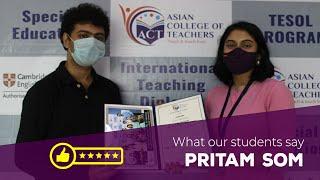 TEFL course in India | Testimonials | Pritam Som | TESOL certificate job opportunities