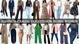 Business casual outfits for women to work/ Different types of business work dress ideas with name