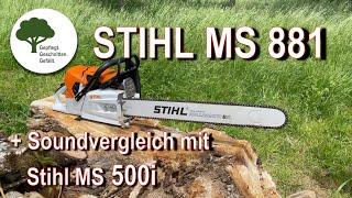 Stihl MS 881 - Baumscheiben schneiden / Soundvergleich mit Stihl MS 500i