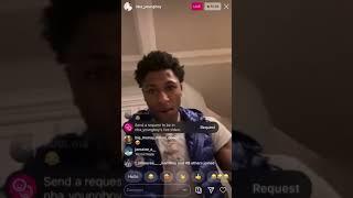 NBA YoungBoy on live talking about Kodak black for speaking on the situation with yaya mayweather