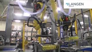 Mpac Langen's LRC-500 Robotic Case Packer for Flow Wrapped Noodles