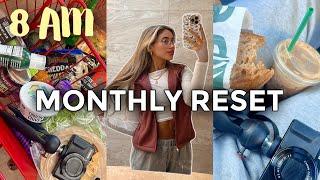 8AM MONTHLY RESET VLOG: resetting for fall, running errands & goal planning!!