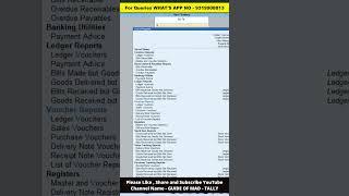 Tally prime interview skills 72 |Check Total Voucher at One |#guideofmadshorts  #shorts #tallyprime