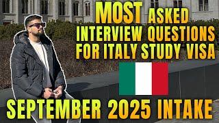 ITALY  STUDY VISA INTERVIEW QUESTIONS || STUDY IN ITALY 2025 || #studyinitaly #italystudentvisa