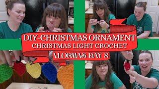 DIY-Crochet Christmas Light Ornament: Vlogmas Day 8