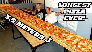 INSANE 3.5 METER LONG PIZZA CHALLENGE IN MADRID, SPAIN | The LONGEST Pizza I Have Ever Seen!!