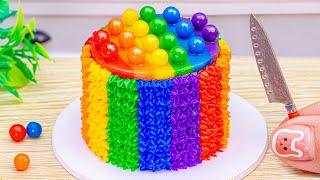 Miniature Rainbow Buttercream Cake Decorating  Rainbow Chocolate Cake Recipes By Baking Yummy