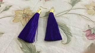 Tassel earrings / How to make silk thread Tassel earrings at home/ step by step tutorial