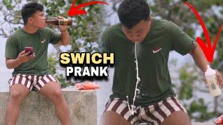 PINALITAN NG  BABY GATAS YUNG INOMIN NILA "PUBLIC PRANK" | Gulat sila sa lasa