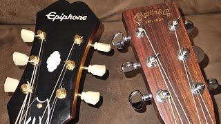 Video 10: Epiphone Frontier and Martin D-28 Comparison