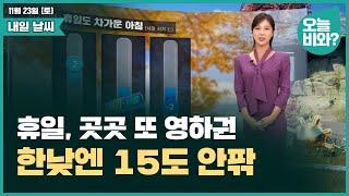 [날씨] "휴일, 곳곳 또 영하권... 한낮엔 15도 안팎" /김가영 캐스터