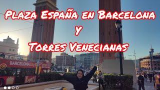 Plaza España en Barcelona y Torres Venecianas! #españa #barcelona #plazaespaña  #torresvenecianas