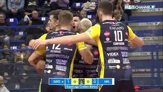 18a Giornata: Yuasa Battery Grottazzolina - Allianz Milano 3-2. Highlights