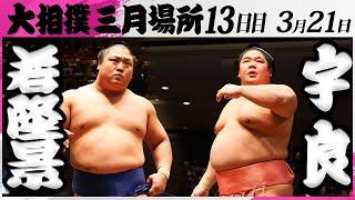 大相撲　若隆景ー宇良＜令和7年三月場所・１３日目＞SUMO