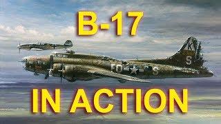 WWII B-17 Bombers in action (soft restoration video)