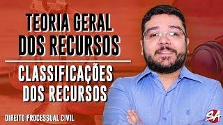 CLASSIFICAÇÕES DOS RECURSOS | TEORIA GERAL DOS RECURSOS - AULA 02