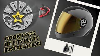 How to Install the Cookie Utility Plate on a Cookie G35 Full Face Helmet + Roller Mount.