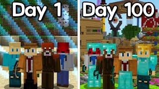 100 Days in a 100 by 100 Minecraft World