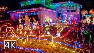 [4K]  Christmas Lights - Rocklin California