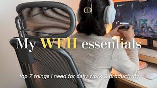 What I use everyday for work and productivity ‍ desk setup, Notion, WFH essentials  silent vlog