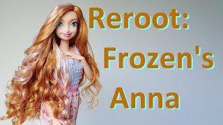 Doll hair reroot: Disney Anna doll from Frozen by Mattel