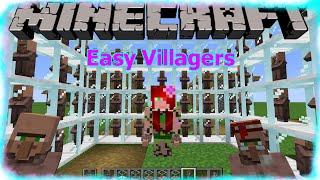 Minecraft. Easy Villagers. How To.