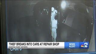 CAUGHT ON CAMERA: Man breaks into cars at North Fort Myers auto repair shop