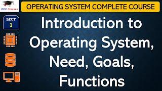 L1: Introduction to Operating System, Need, Goals, Functions | Operating System Lectures Hindi