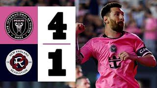 LIONEL MESSI CONTINUES TO MAKE HIS MARK | New England vs Inter Miami 1-4 | Highlights & Goals 2024