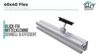 40x40 Montageprofil Flex mit seitlicher Nut als perfektes Solar und PV Profil für Ihre Solaranlage