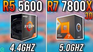 Ryzen 5 5600 vs Ryzen 7 7800X3D - Tested in 2024