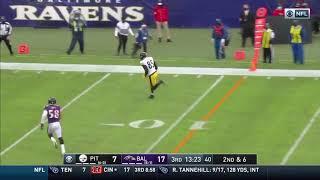 Steelers Touchdown After Lamar Jackson's Second Interception | Ravens vs. Steelers Week 8 NFL 2020