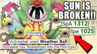 CHLOROPHYLL TERA FIRE VICTREEBEL IS BROKEN! POKEMON SCARLET AND VIOLET POKEMON SHOWDOWN