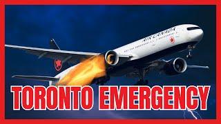 ENGINE FIRE over Toronto | Air Canada Flight Makes Emergency Return