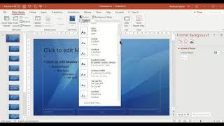 Editing Slide Master