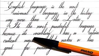 Very neat writing with Ballpoint. Cursive writing with Ballpoint ️. How to improve handwriting.