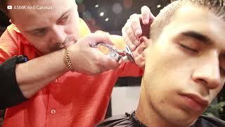 ASMR FULL BARBER SESSION | Haircut, Clean Shave, Earburn, Asmr Head Massage on Veysel Young