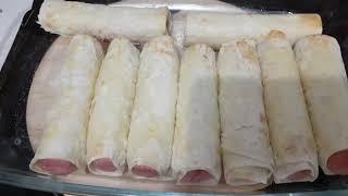 Сосиски с сыром в лаваше!