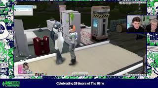 dan and phil on the sims 25th birthday livestream