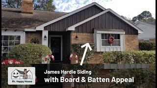 James Hardie Siding with Board & Batten Look on House | Mr. Happy House