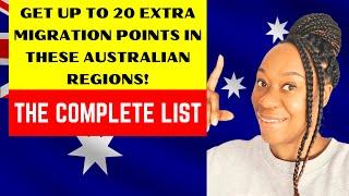 THESE AUSTRALIAN REGIONS WILL GIVE YOU 20 EXTRA MIGRATION POINTS - Meet the 65-point cut off easily!