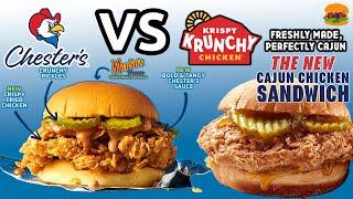 NEW GAS STATION CHICKEN SANDWICH FACE OFF - Chester's vs. Krispy Krunchy Chicken