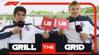 Williams' Lance Stroll and Sergey Sirotkin | Grill the Grid: Truth or Lie?